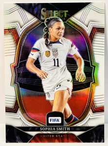 Sophia Smith 2022-23 Panini Select FIFA White Prizm /20 #70 USA USWNT
