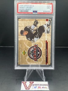 2005 Upper Deck SIDNEY CROSBY ENTRY DRAFT EXCLUSIVE ROOKIE #DR1 PSA 9 Mint Pop 2 - Picture 1 of 5