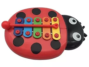Jouet Xylophone Enfant Coccinelle Bébé Enfant Instruments de Développement Musical 5 Notes Rouge - Photo 1/11