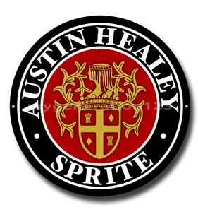LETRERO METÁLICO AUSTIN HEALEY SPRITE 11". COCHES CLÁSICOS BRITÁNICOS, LETRERO DE GARAJE/CUEVA DE HOMBRE. - Imagen 1 de 1