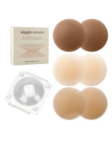 Nippies Covers, 100% Medical Grade Silicone, Reusable Nipple Pins, No Glue - Picture 1 of 5