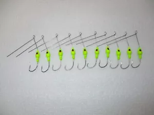 10 Spinner Bait Heads 1/4 oz. painted 10 Chartreuse - Picture 1 of 3