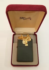 Gold Plated Horse Saddle Sculpture Series Zippo Lighter, c. 1994, Rare, Unstruck - Picture 1 of 15