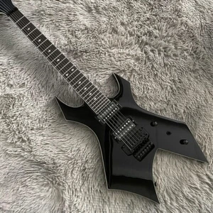 Guitarra Eléctrica 7 Cuerdas Black Warlock Extreme Negra Sólida Hardware Pastillas Abiertas - Imagen 1 de 5