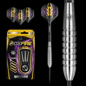 Winmau Foxfire Darts Set - 80% Tungsten - Torpedo barrels 22, 24, 26 or 28g - Picture 1 of 6