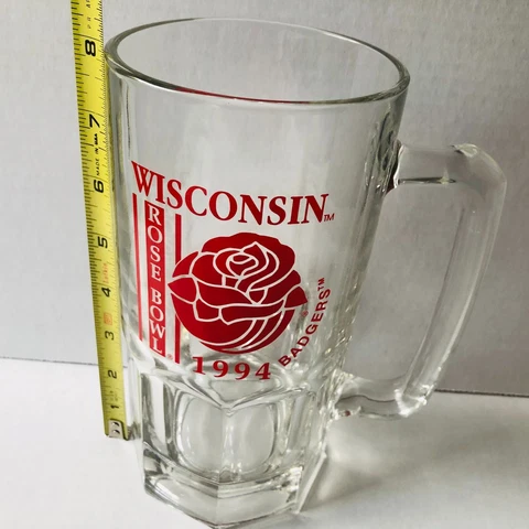 1994 Wisconsin Badgers Collectible Rose Bowl Huge Beer Mug VG-EX (b8) Cover