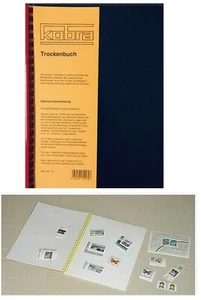 KOBRA-Trockenbuch-T2-A4-Luxus-Spiraleinband-10-Löschblätter+ZWL-Für-Briefmarken - Picture 1 of 7