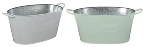 Zinkwanne Ice Cold Getränkekühler Getränkewanne Pflanzgefäß Blumenkübel Deko - Bild 1 von 7