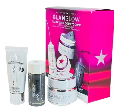 GLAMGLOW Piel Transparente Cuenta Regresiva 3 Pasos para Brillar la Piel Conjunto ($84 Valor) Foto 1 de 4