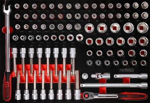 KS TOOLS 1/2" Steckschlüssel-Satz in Schaumstoffeinlage, 95-tlg - Bild 1 von 2