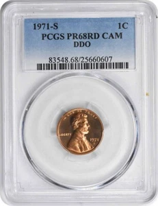 1971-S Lincoln Cent DDO (FS-102) PR68RED CAM PCGS - Picture 1 of 4