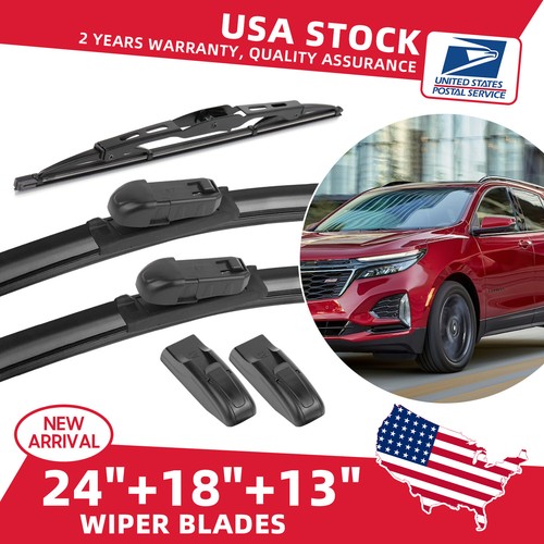 3Pcs 24" 18" 13" Front Windshield Wiper Blades For Chevrolet Equinox