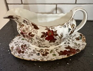 Vintage Samuel Radfords Bone China "The Gatineau" Sauciere mit Unterteller oval - Bild 1 von 13