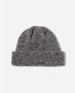 Universal Works Short Watch Cap - Grey Marl - British Wool - One Size - BNWT - Picture 1 of 3