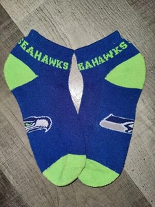 Seattle Seahawks Blue Logo NFL Team Low Ankle Length Socks Medium - Picture 1 of 1