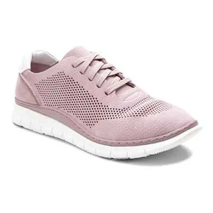 VIONIC Women's Fresh Joey Lace Up Sneakers Nubuck Leather Dusty Pink - Picture 1 of 6