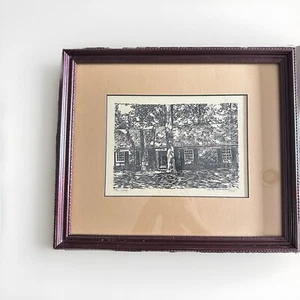 Original Pen And Ink Building Drawing Art Signed by M. Weinman Framed & Matted - Picture 1 of 8