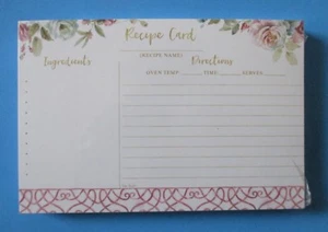 GBOT Farfalle e Fiori Confezione 50 CARTE RICETTE Legacy Rosa Floreale Bridal Shower - Foto 1 di 3