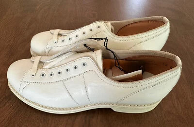 Tênis de boliche Lind’s feminino clássico mão esquerda 4AA branco novo com etiquetas couro - Imagem 1 de 4