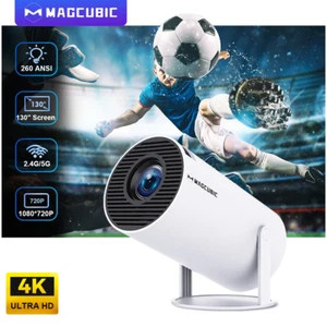 Portable Projector Android 11 4K 1280*720P Dual Wifi 260ANSI 180°Flexible BT5.0 - Picture 1 of 10