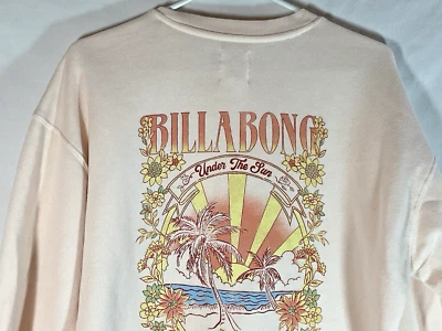 BILLABONG Sweatshirt Women's Size L Large Under The Sun Pink NICE Fast Free Ship - Image 1 of 4
