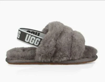 UGG KIDS PELUSA SÍ TOBOGÁN en Carbón Foto 1 de 4