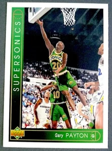 NBA Seattle Supersonics Gary Payton '93-'94 Upper Deck Basketball Trading Card - Foto 1 di 4
