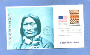 CHIEF BLACK KETTLE : Chief of Southern Cheyenne Tribe, Portrait, First Day PM - Picture 1 of 1