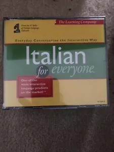ITALIAN for Everyone CD-ROM Set by The Learning Company Learn To Speak - Picture 1 of 1