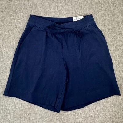 NEW! Karen Scott Sport Shorts PP Intrepid Blue Drawstring Pockets Solid color - Image 1 of 4