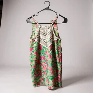 Lilly Pulitzer Pearl Soft Shift Dress in Raz Berry Catty Shack Print - Picture 1 of 4