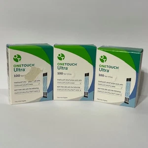 100 x 3 (300) One Touch Ultra Test Strips + 300 Lancets  / Exp: 11-30/2026 - Picture 1 of 8