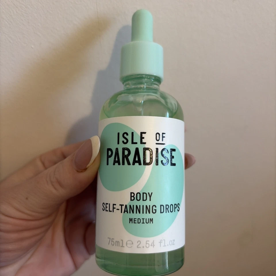 ISLE OF PARADISE Self-Tanning Body Drops, Green: For Medium Skin Tones, 75ml