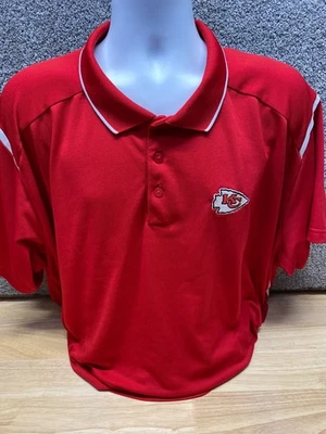 Antigua Para Hombres 3XL Rojo NFL Fútbol Kansas City Chiefs KC Golf Polo Camisa Foto 1 de 4