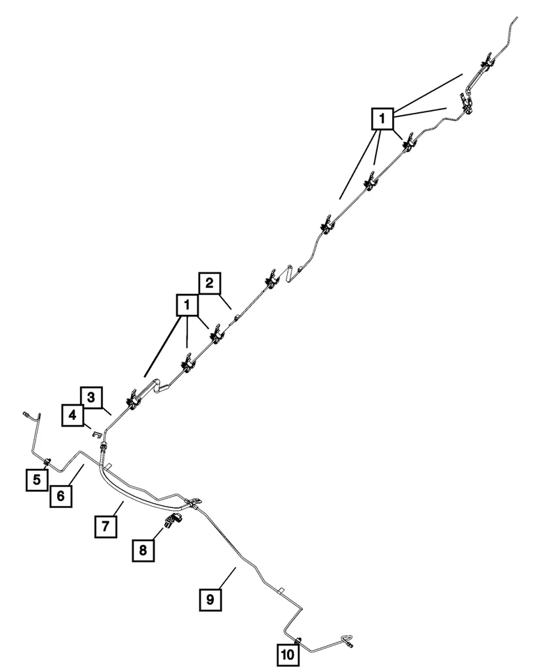 Genuine Mopar 2004-2011 Ram Dodge Dakota Rear Brake Hose 52013538AE — 第 1/1 张图片