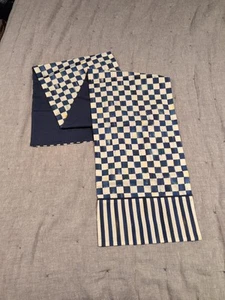 MacKenzie Childs Royal Check Tischläufer 14"x72" Neu 100% Baumwolle Nicht mehr produziert - Bild 1 von 9