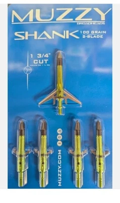 Paquetes de cabezales anchos Muzzy Shank aerodinámicos, afeitadores, afilados, aluminio ☆ 5 por paquete Foto 1 de 4