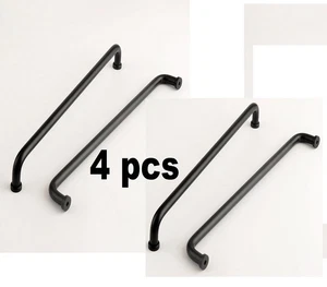 NEW 4 Pack Black Modern Cabinet Handles Bar Pulls Kitchen Drawer Hardware - Picture 1 of 10