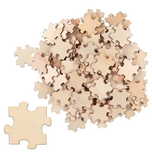 100 Stück Holzpuzzleteile - 4,5 x 3,8 cm (1,77 x 1,49 Zoll) - Bild 1 von 5