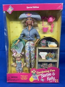 Mattel 1996 Barbie & Kelly Gardening Fun Gift Set Special Edition 17242 NRFB - Picture 1 of 16