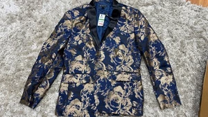 International Concepts Herren Slim Fit Goldfolie Blatt Blazer (Größe: Large) - Bild 1 von 4