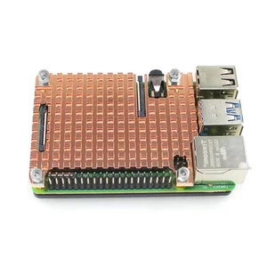 Ultra-thin Copper Heatsink Protective Passive Cooling Case For Raspberry Pi 4B e - Afbeelding 1 van 12