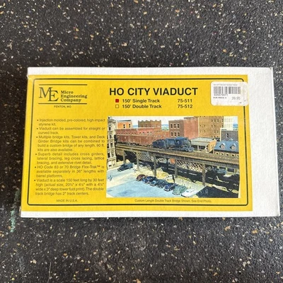 Micro Engineering 75-511, City Viaduct Kit, 150' Single Track, HO Scale - Image 1 of 4