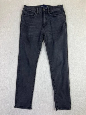 Gap Jeans Mens 33x30 (Fits 32x30)Washed Black Skinny Soft Wear Max Stretch Denim - Image 1 of 4