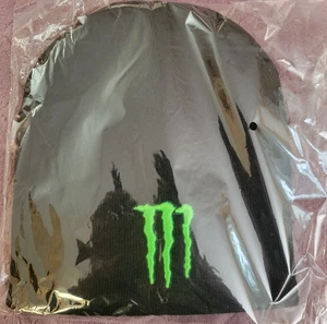 Casquette bonnet crâne bonnet logo Monster Energy taille unique noir/vert classique basique - Photo 1/2