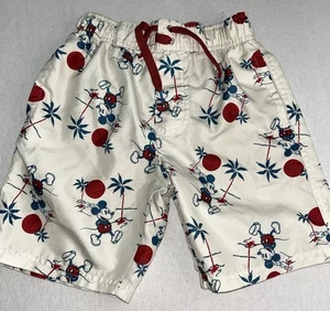 Disney Junk Food Mickey Mouse Swim Shorts Size Small (6/7) Resortwear Swimsuit - Picture 1 of 9