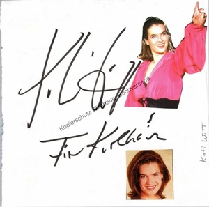 Original Autogramm Katarina Witt Eiskunstlauf /// Autogramm Autograph signiert s - Bild 1 von 2
