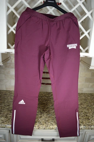$70 NEW Adidas Mississippi State Bulldogs NCAA Mens Sideline Squad Pants CZ7722 Cover