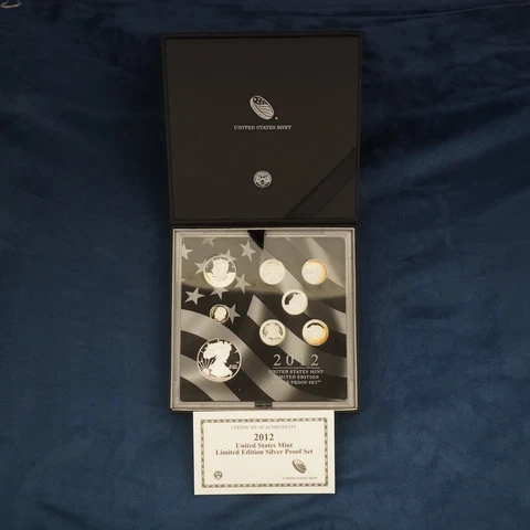 2012 Limited Edition Silver Proof Box Set 8 Coins w/ COA - Free Shipping USA Cover