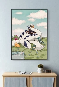 Lugia & Friends Canvas Poster Wall Art Home Decor Portrait Gallery Gift Room - Picture 1 of 8